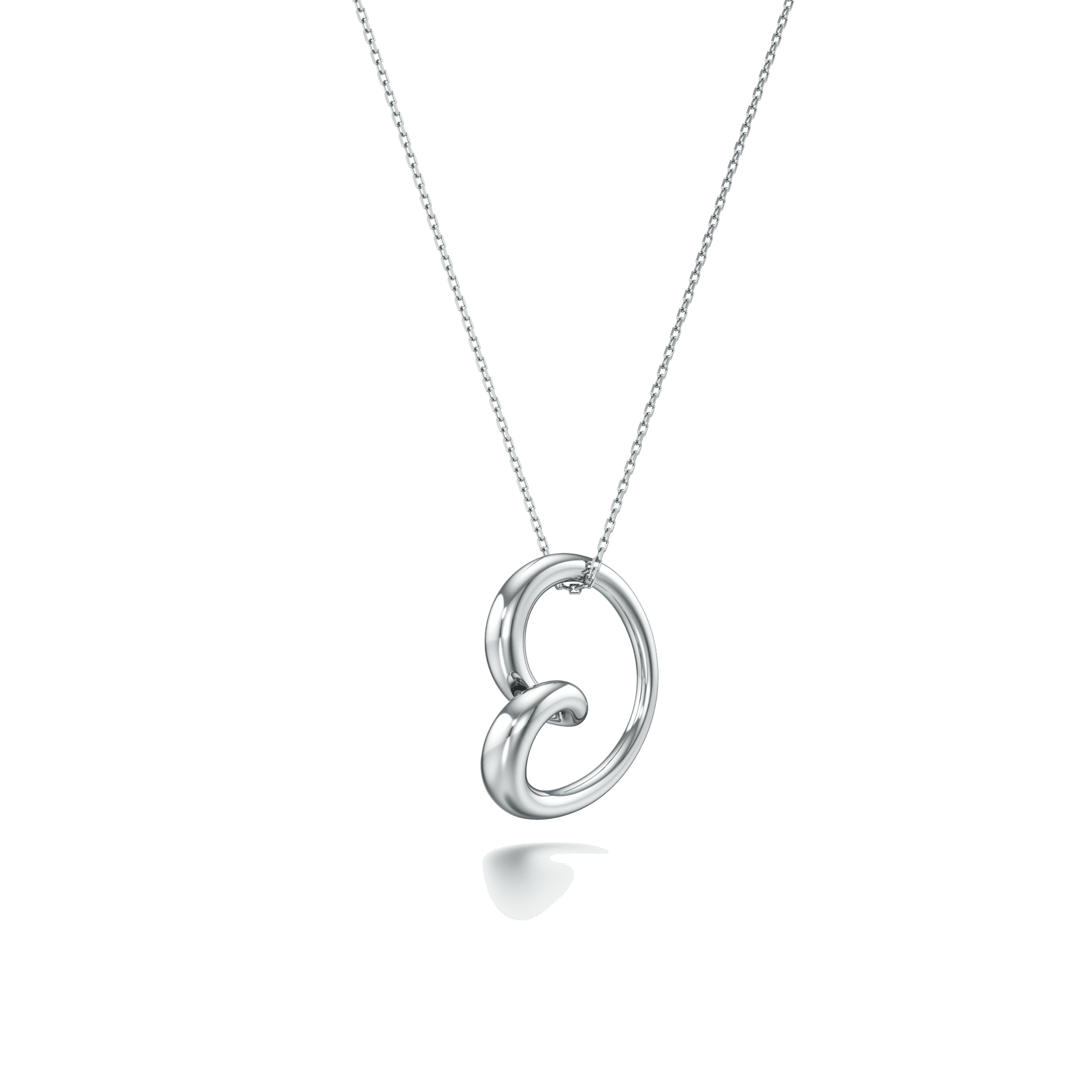 Whirlwind gold pendant - 18K Recycled Gold Pendant Heart Necklace - The Future Rocks - 4