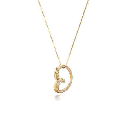  Whirlwind semi pavé pendant - Semi Pavé Diamond Pendant Heart Necklace -  The Future Rocks  -    1 