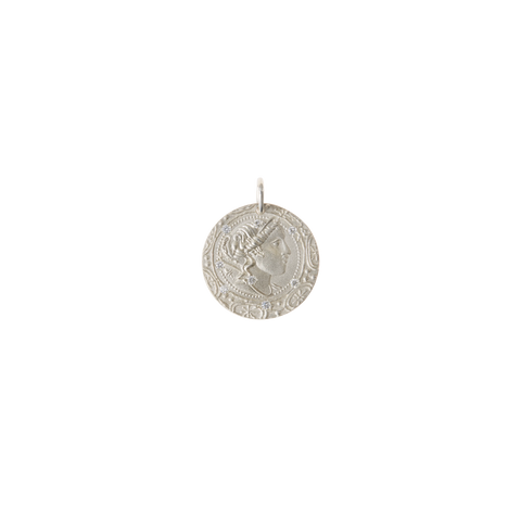 Artemis silver coins pendant