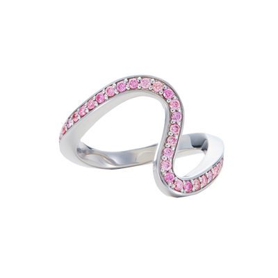  Figure ring with pink diamonds - Lab-Grown Pink Diamond Figure Ring -  The Future Rocks  -    1 
