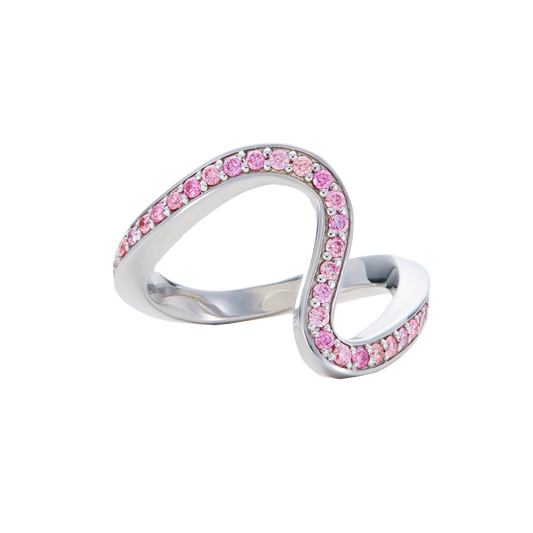  Figure ring with pink diamonds - Lab-Grown Pink Diamond Figure Ring -  The Future Rocks  -    1 