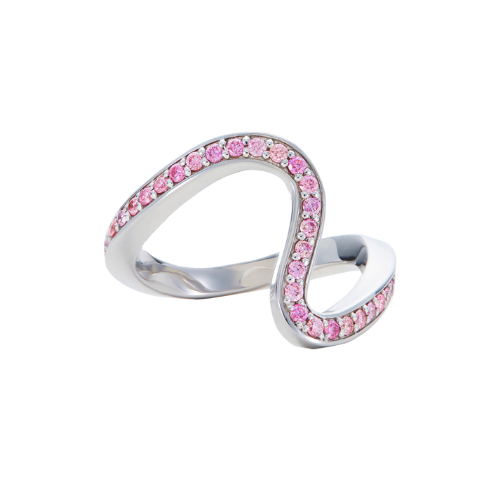  Figure ring with pink diamonds - Lab-Grown Pink Diamond Figure Ring -  The Future Rocks -    1 