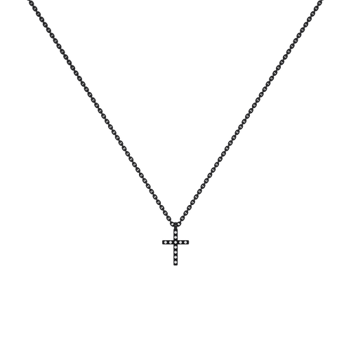  Black cross necklace - Black Cross Necklace -  The Future Rocks -    1 