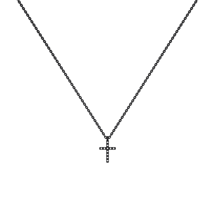  Black cross necklace - Black Cross Necklace -  The Future Rocks -    1 