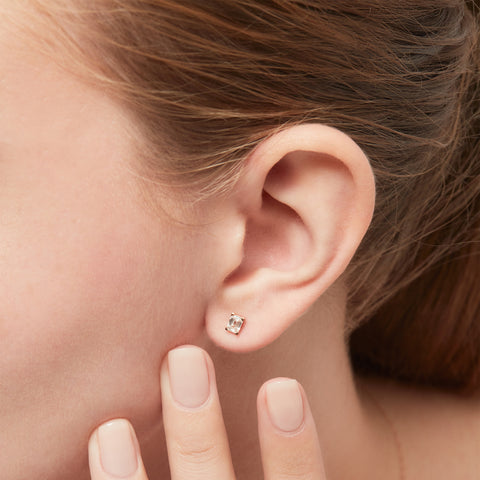  Jupiter solitaire earrings - Emerald Cut Lab-Grown Diamond Solitaire Stud Earrings -  The Future Rocks  -    3 