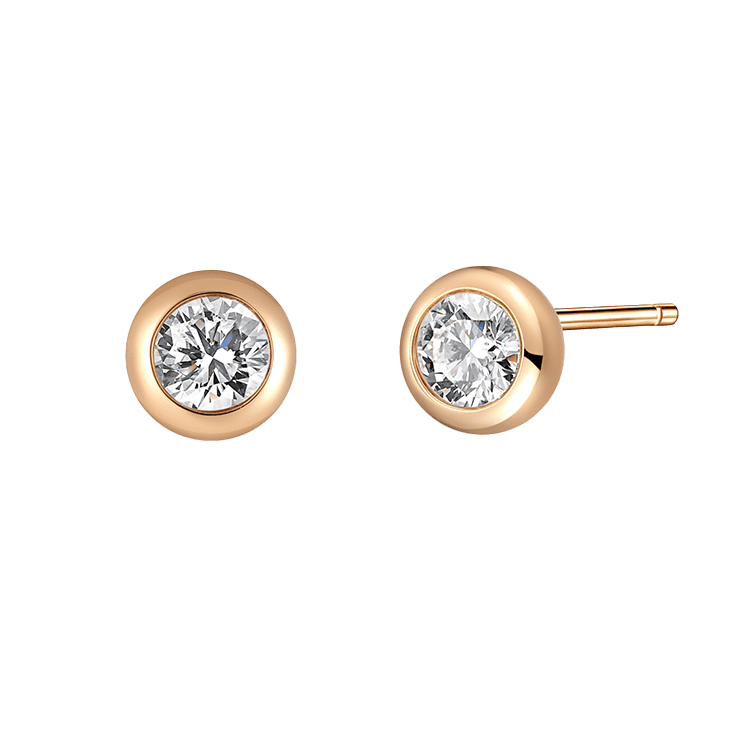  Bezel earrings 0.3ct -  Lab-Grown Bezel Diamond Stud Earrings -  The Future Rocks -    2 