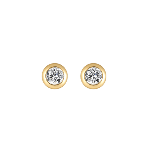  Bezel earrings -  Lab-Grown Diamond Bezel Stud Earrings -  The Future Rocks  -    3 