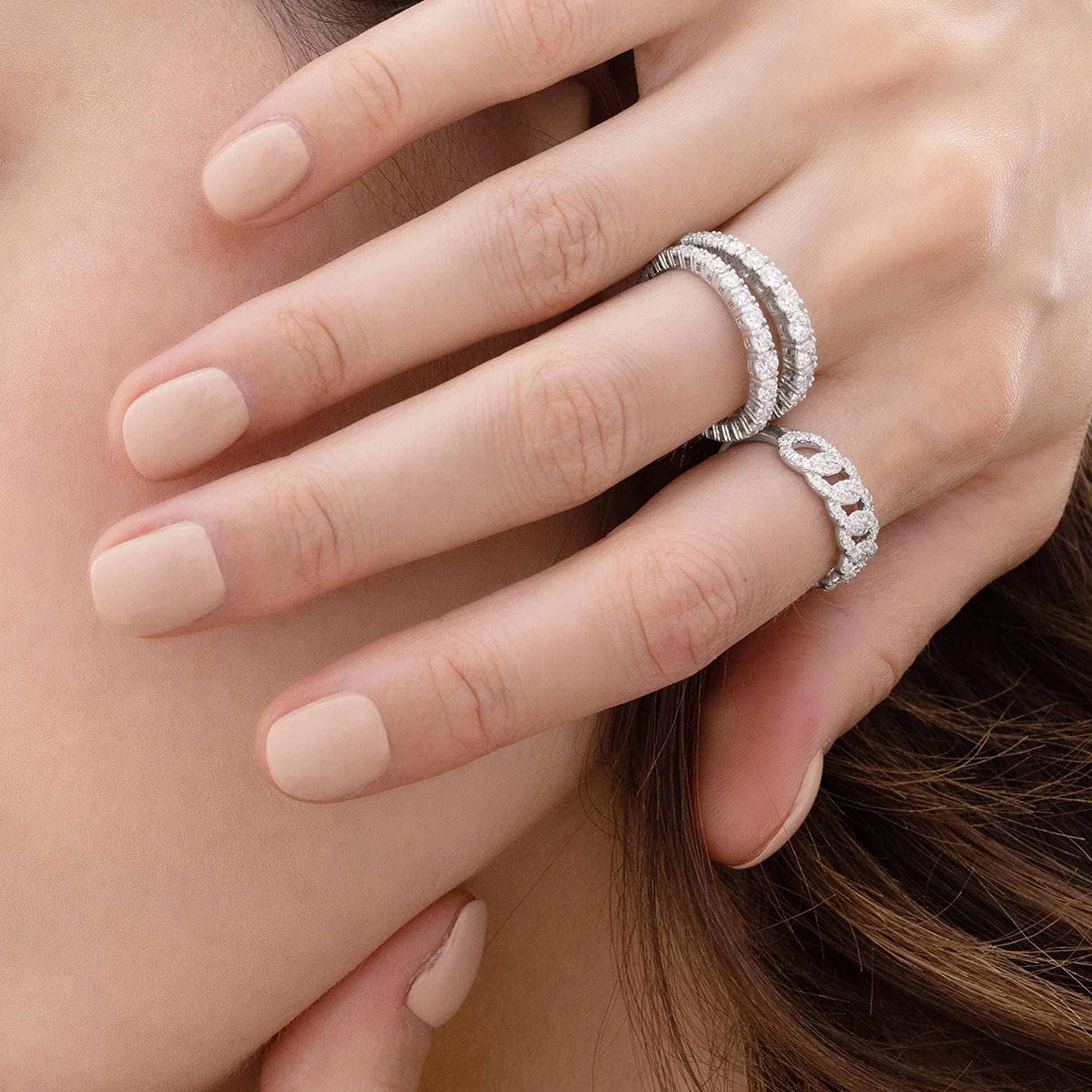  Linking love chain ring - Linking love chain ring -  The Future Rocks -    2 