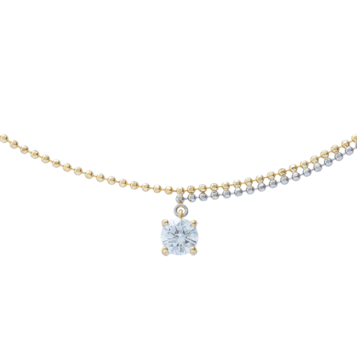  Pixel 0.23ct round chain necklace - Pixel Mixed Metal Round Chain Necklace -  The Future Rocks -    1 
