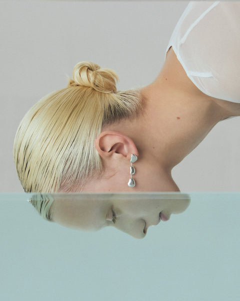 Water asymmetry earrings