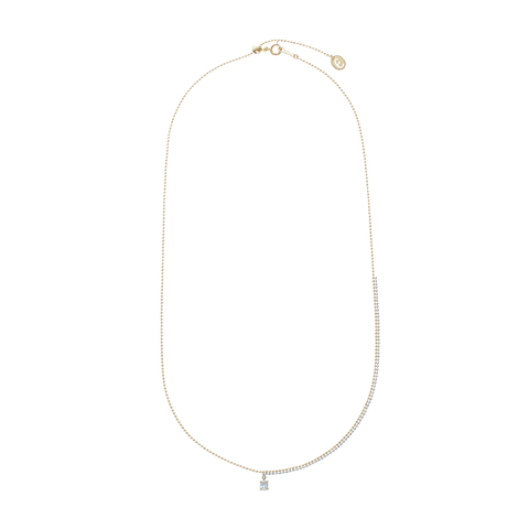 Pixel 0.15ct oval chain necklace