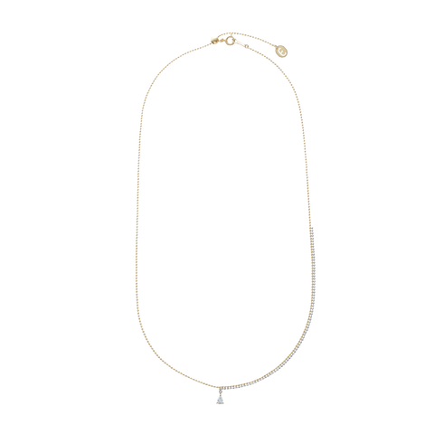 Pixel 0.12ct pear chain necklace