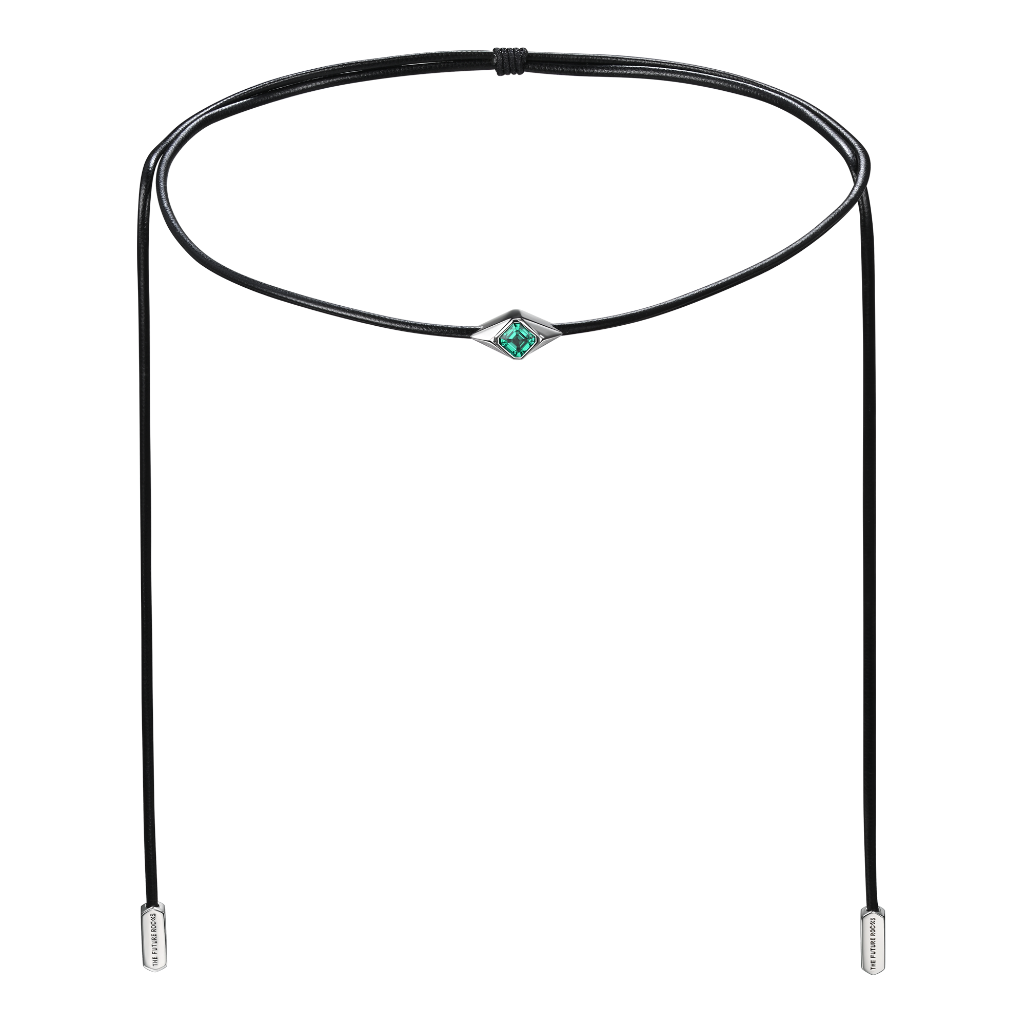 Nova rope necklace with emerald - Nova rope necklace with emerald -  The Future Rocks -    1