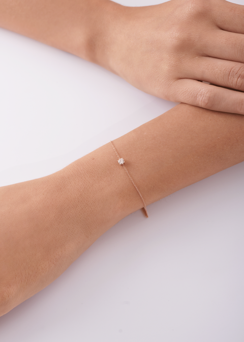  Luna solitaire bracelet - Round Cut Lab-Grown Diamond Solitaire Bracelet -  The Future Rocks  -    4 