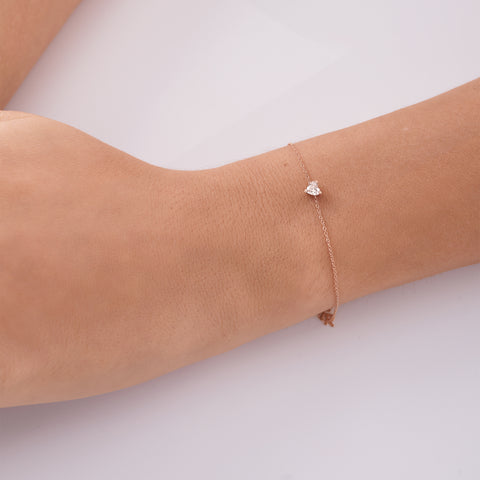  Venus solitaire bracelet - Heart Cut Lab-Grown Diamond Solitaire Bracelet -  The Future Rocks  -    2 