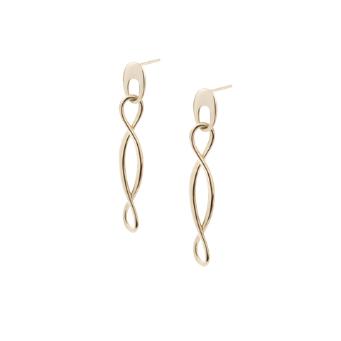  Astra earrings - 14K Recycled Gold Infinity Hoop Earrings -  The Future Rocks  -    2 