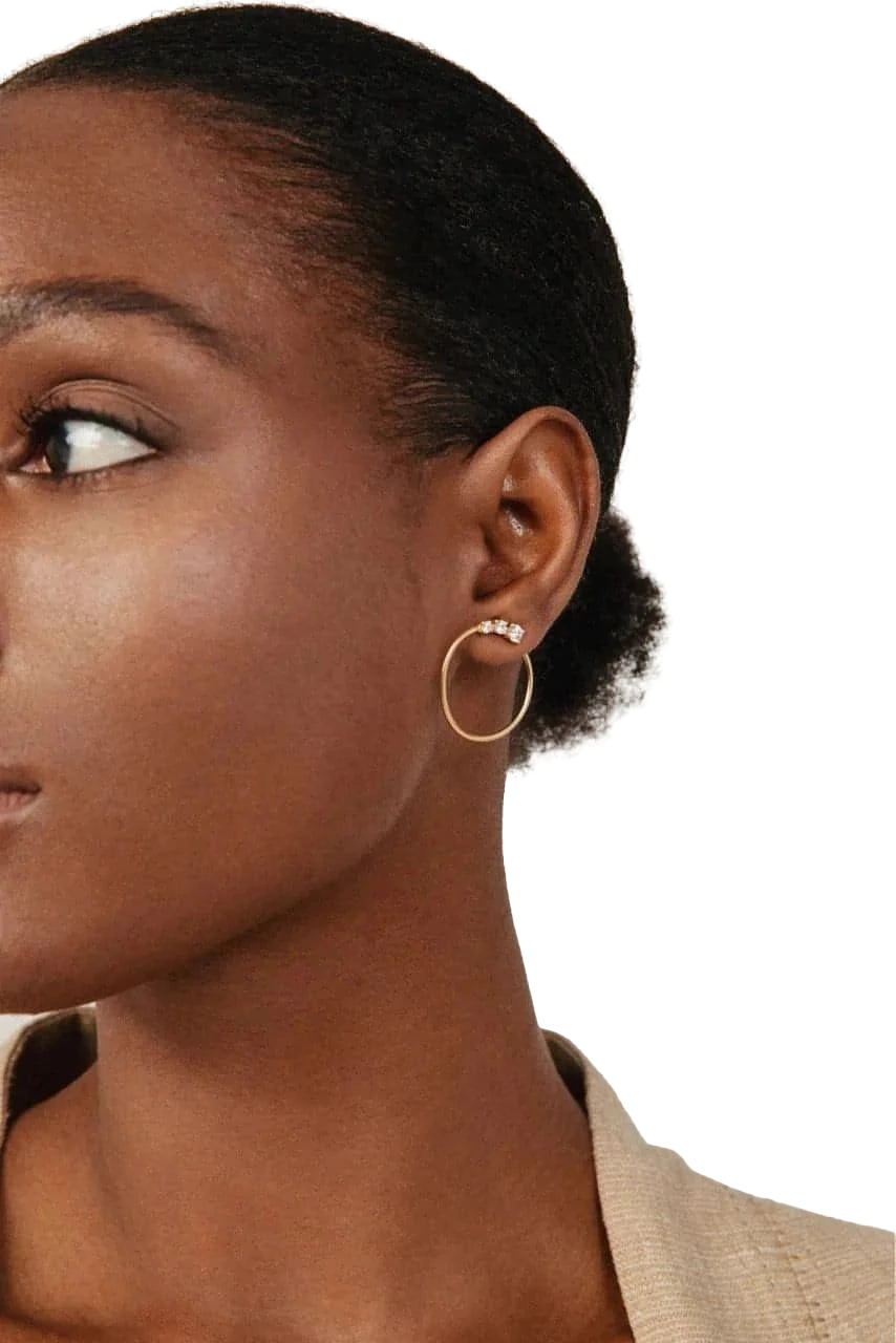  Circle degrade earrings - Lab-Grown Diamond Circle Degrade Hoop Earrings -  The Future Rocks -    2 