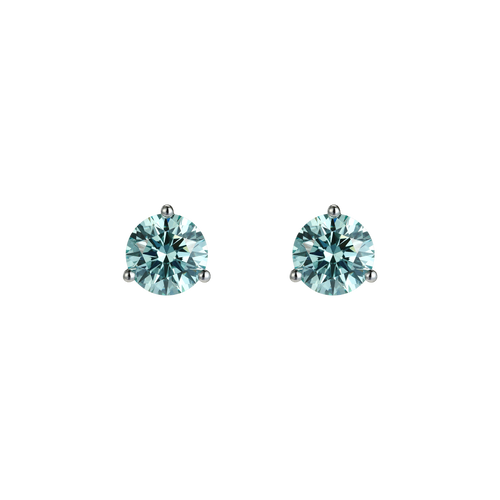  Round brilliant flatback earrings - Blue Diamond Flatback Earrings -  The Future Rocks -    1 