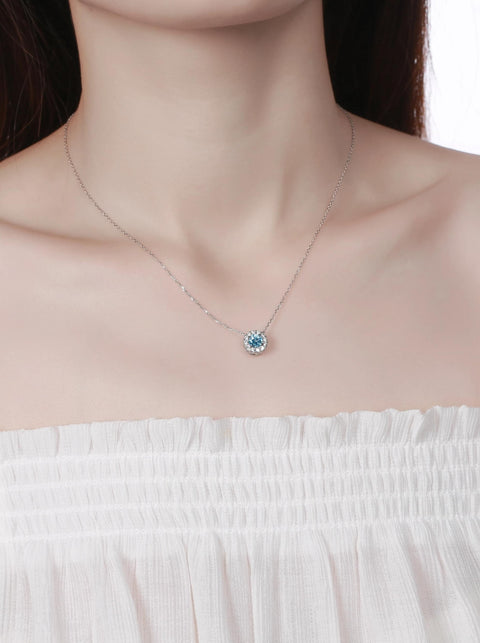  Blush blue necklace - Lab-Grown Blush Blue Diamond Pendant Necklace -  The Future Rocks  -    2 
