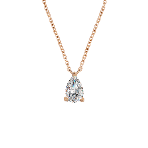  Mars solitaire necklace - Pear Cut Lab-Grown Diamond Solitaire Necklace -  The Future Rocks  -    1 