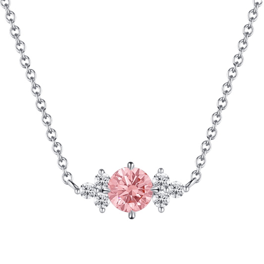 Round pink joy necklace - The Future Rocks x Lightbox Round Pink Diamond Necklace -  The Future Rocks  -    1