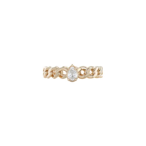  Chuva ring - Lab-Grown Diamond Gold Chain Ring -  The Future Rocks -    1 