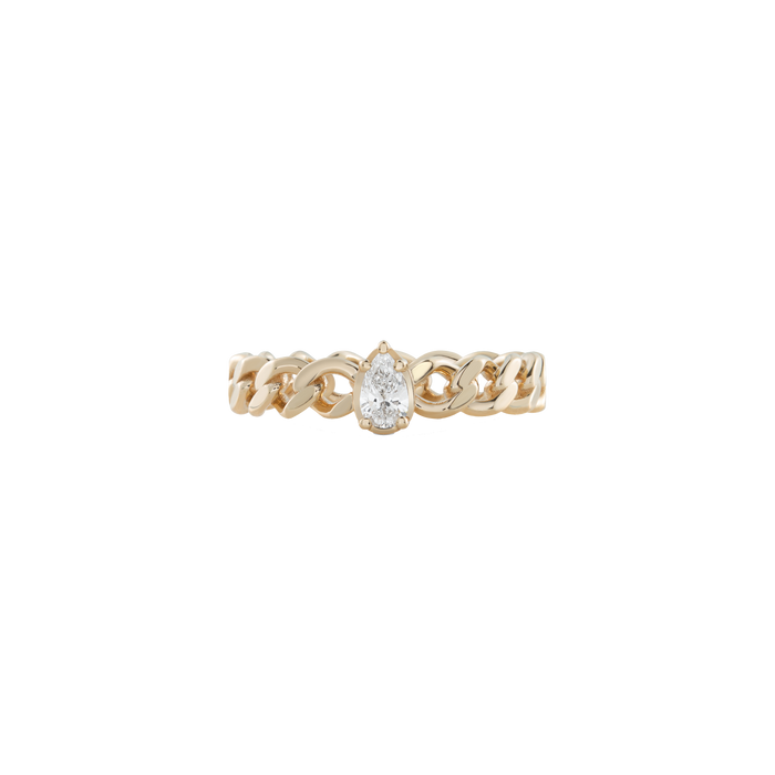  Chuva ring - Lab-Grown Diamond Gold Chain Ring -  The Future Rocks -    1 