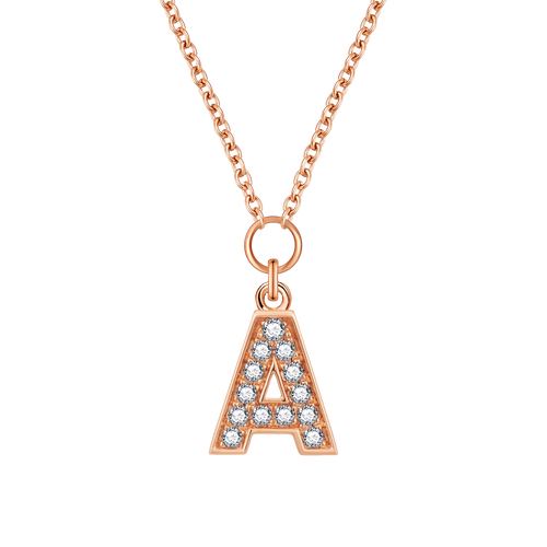  Alphabet LGD pendant necklace - Diamond Initial Pendant Necklace -  The Future Rocks -    1 