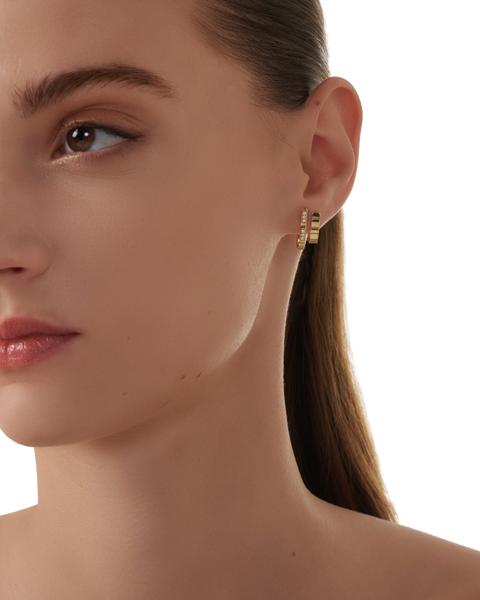 Double loveline earring