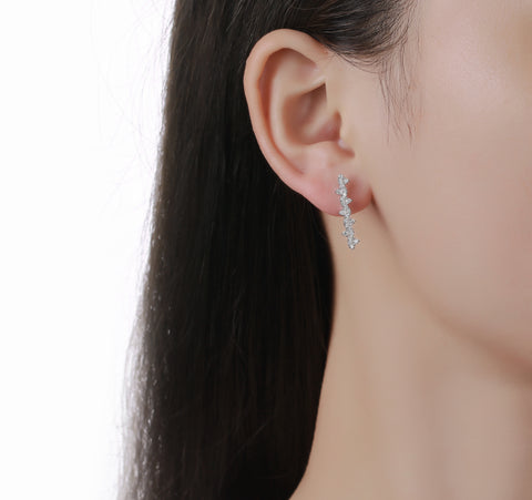  Drizzle earrings - Lab-Grown Diamond Drizzle Earrings -  The Future Rocks  -    2 