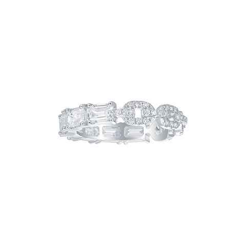  Dvaita emerald cluster chain ring - Dvaita emerald cluster chain ring -  The Future Rocks  -    1 