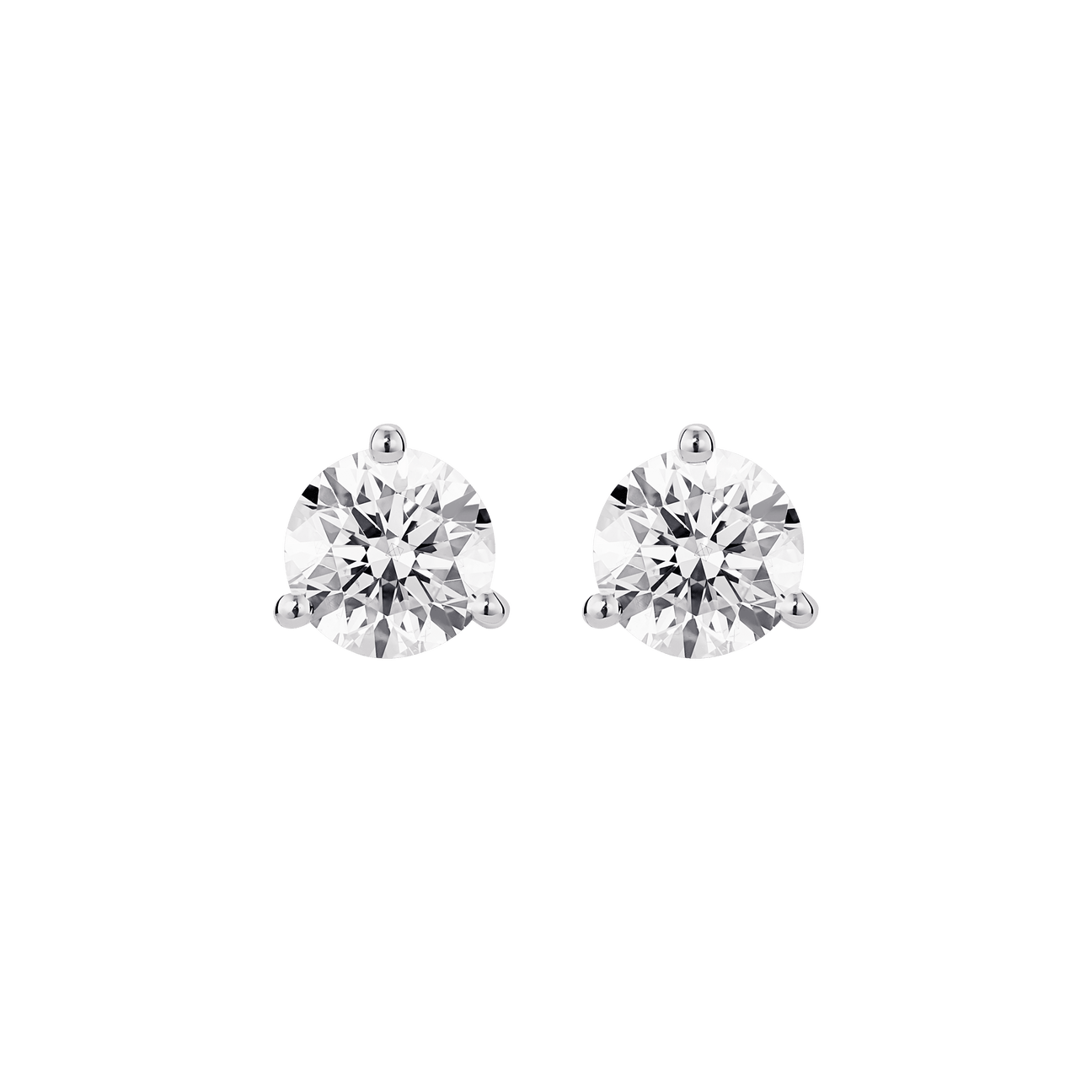  2ct. tw. round briliant solitaire 14k gold studs - 2ct. tw. Lab-Grown Diamond Stud Earrings -  The Future Rocks -    5 