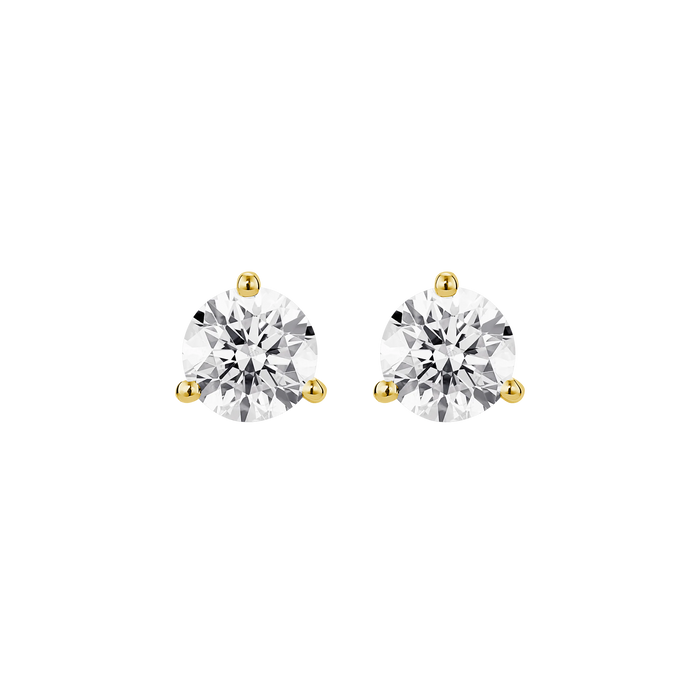  2ct. tw. round briliant solitaire 14k gold studs - 2ct. tw. Lab-Grown Diamond Stud Earrings -  The Future Rocks -    1 