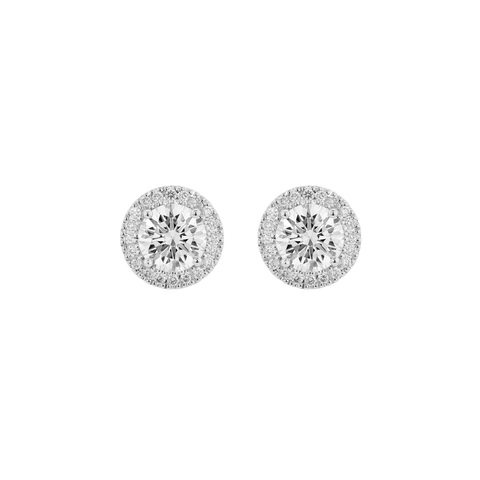  2ct. tw. halo 14k gold earrings - 2ct. tw. halo 14k gold earrings -  The Future Rocks  -    1 