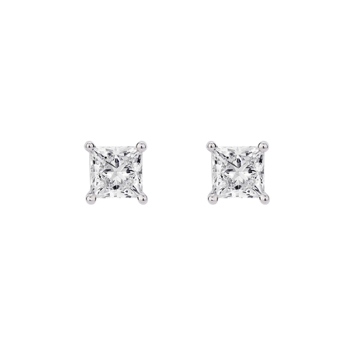  2ct. tw. princess studs - 2ct. tw. Princess Cut Lab Diamond Stud Earrings -  The Future Rocks -    1 