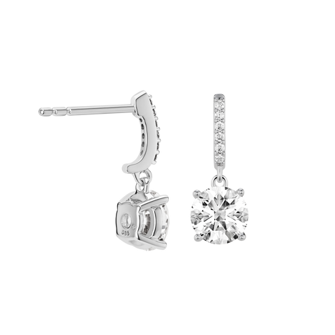  2ct. tw. round brilliant solitaire drop earrings - 2ct. tw. round brilliant solitaire drop earrings -  The Future Rocks  -    3 