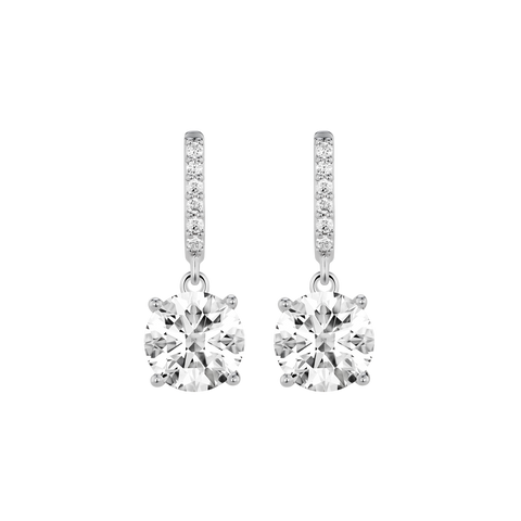  2ct. tw. round brilliant solitaire drop earrings - 2ct. tw. round brilliant solitaire drop earrings -  The Future Rocks  -    1 
