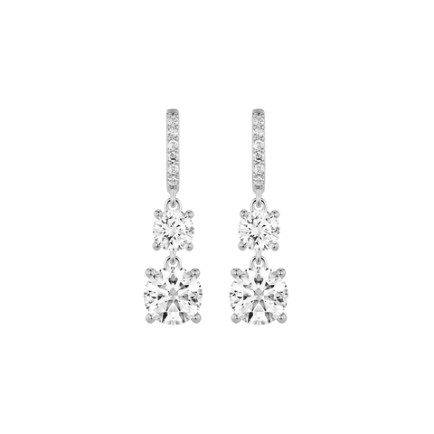  2ct. tw. round brilliant double drop earrings - 2ct. tw. round brilliant double drop earrings -  The Future Rocks  -    1 