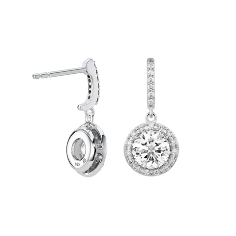  2ct. tw. halo drop earrings - 2ct. tw. halo drop earrings -  The Future Rocks  -    3 