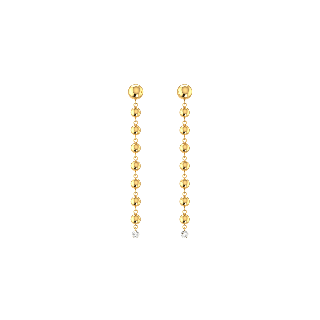  Grand cascade nude earrings - Grand Gold Ball Drop Earrings -  The Future Rocks -    1 