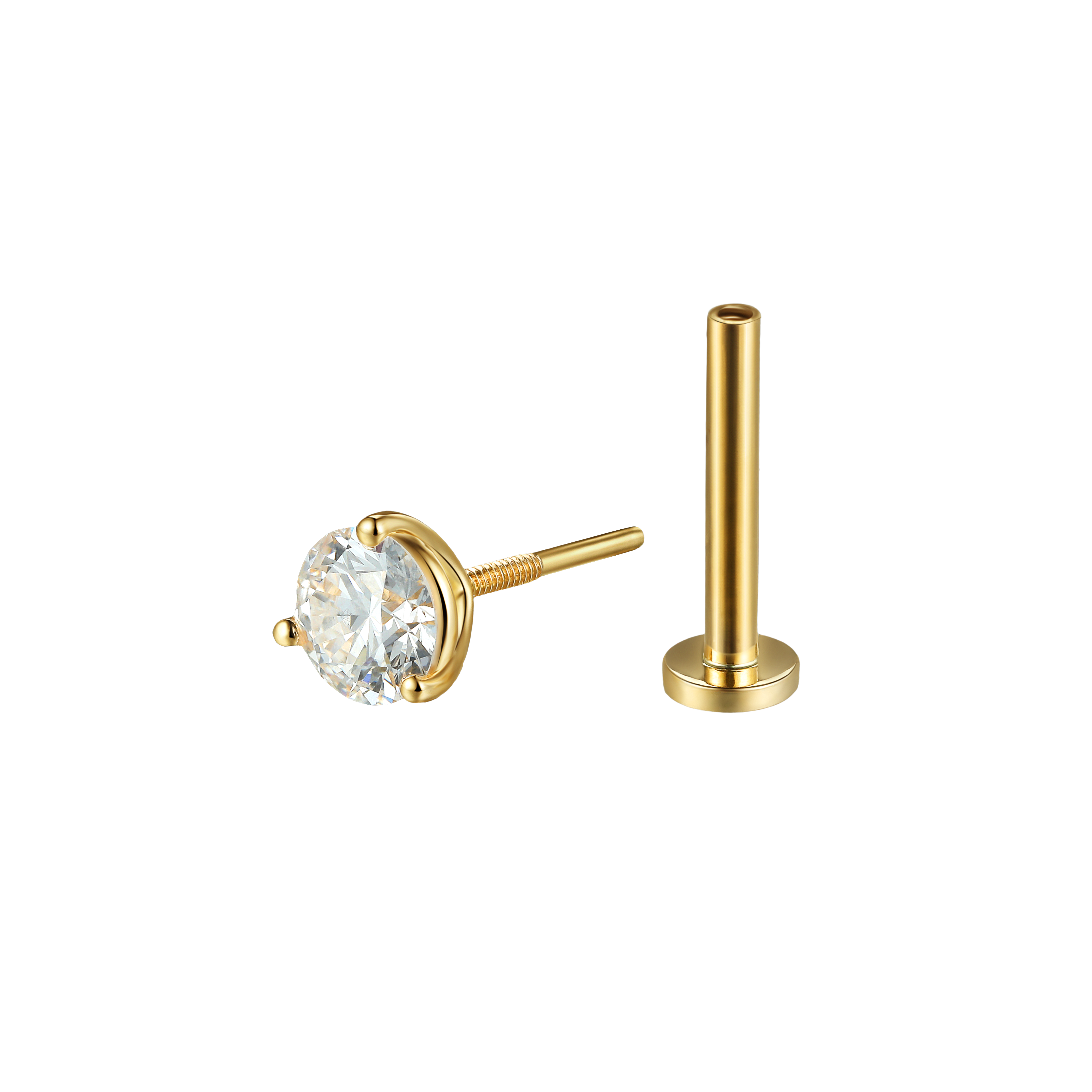  Round brilliant flatback earrings - Round brilliant flatback earrings -  The Future Rocks -    5 