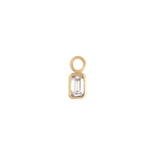  Emerald diamond earring charm - Emerald Diamond Earring Charm -  The Future Rocks -    1 