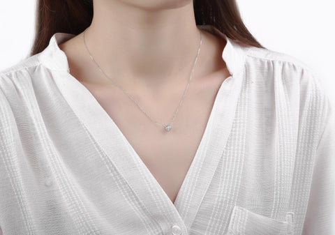  Essentials solitaire necklace - Essentials Lab-Grown Diamond Solitaire Necklace -  The Future Rocks  -    5 