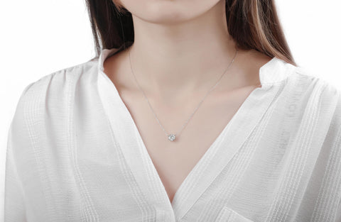  Essentials solitaire necklace - Essentials Lab-Grown Diamond Solitaire Necklace -  The Future Rocks  -    7 