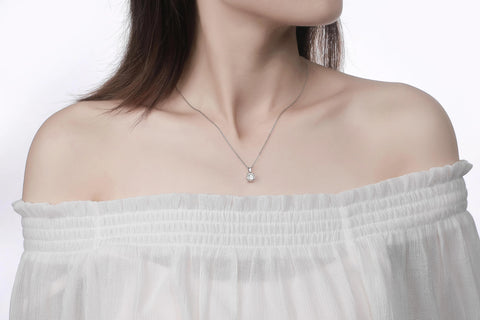  Essentials solitaire pendant necklace - Essentials Lab-Grown Diamond Solitaire Pendant Necklace -  The Future Rocks  -    5 