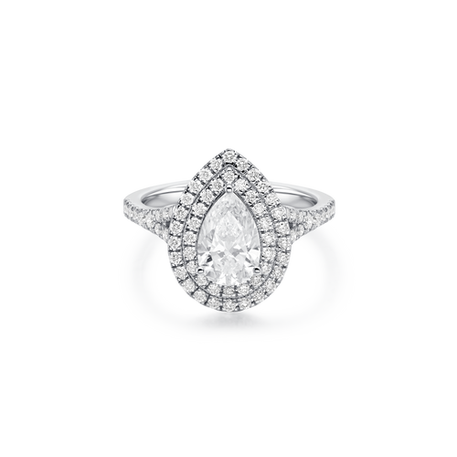  Eternal blossom engagement ring - Pear Shaped Diamond Halo Engagement Ring -  The Future Rocks -    1 