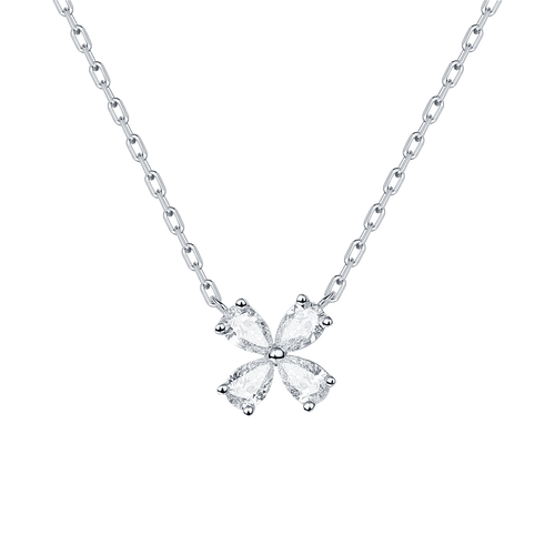  Flora pear cluster floral necklace - Diamond Flower Necklace -  The Future Rocks -    1 