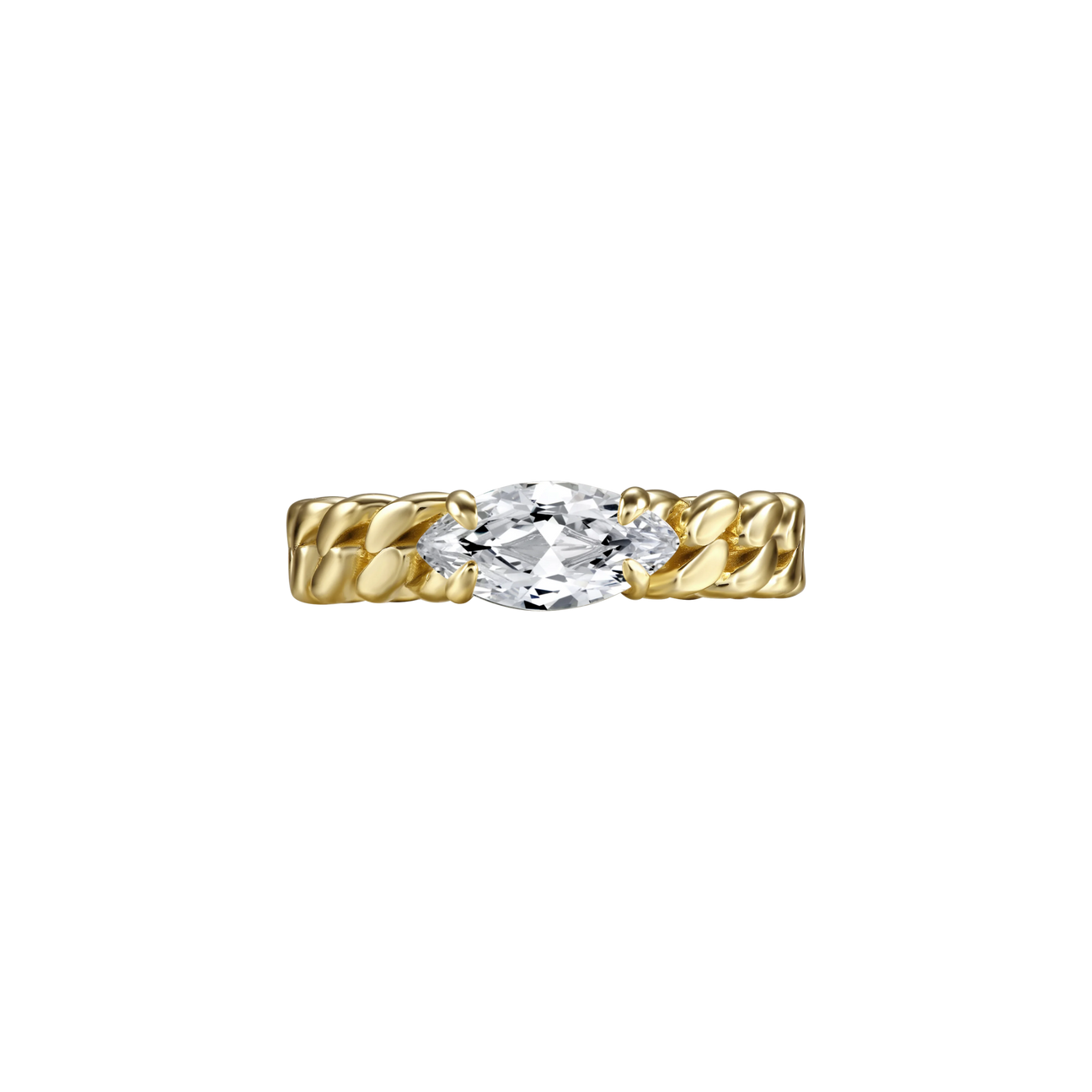  Glory marquise curb-link ring 1ct - Glory marquise curb-link ring 1ct -  The Future Rocks -    1 