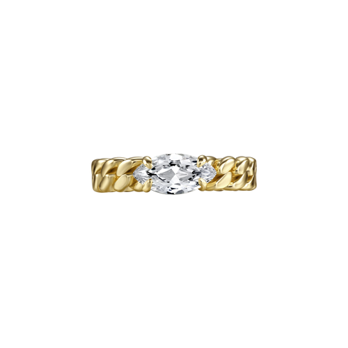  Glory marquise curb-link ring 1ct - Marquise Diamond Curb Chain Ring  -  The Future Rocks -    1 
