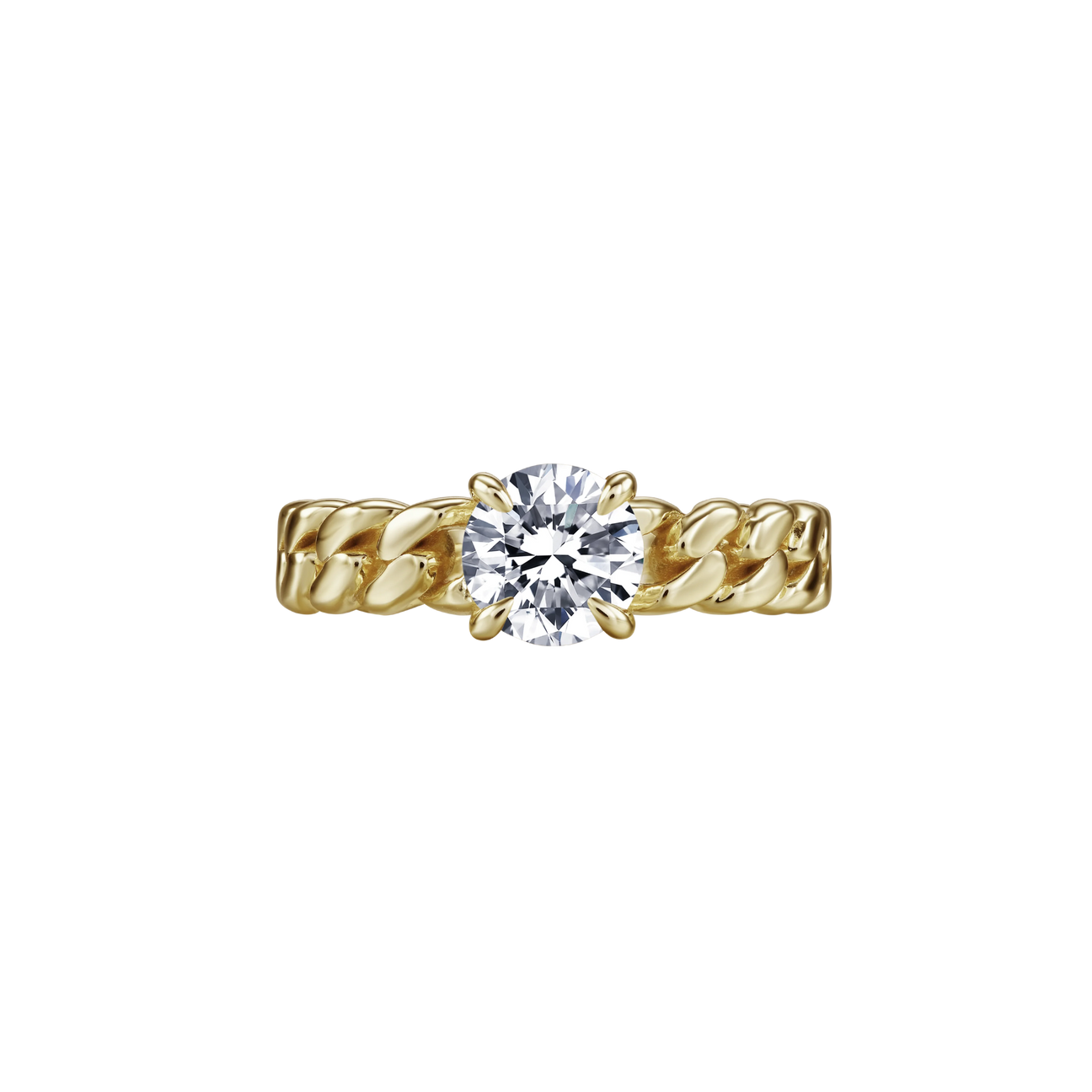  Grace round curb-link ring 1ct - Grace round curb-link ring 1ct -  The Future Rocks -    1 